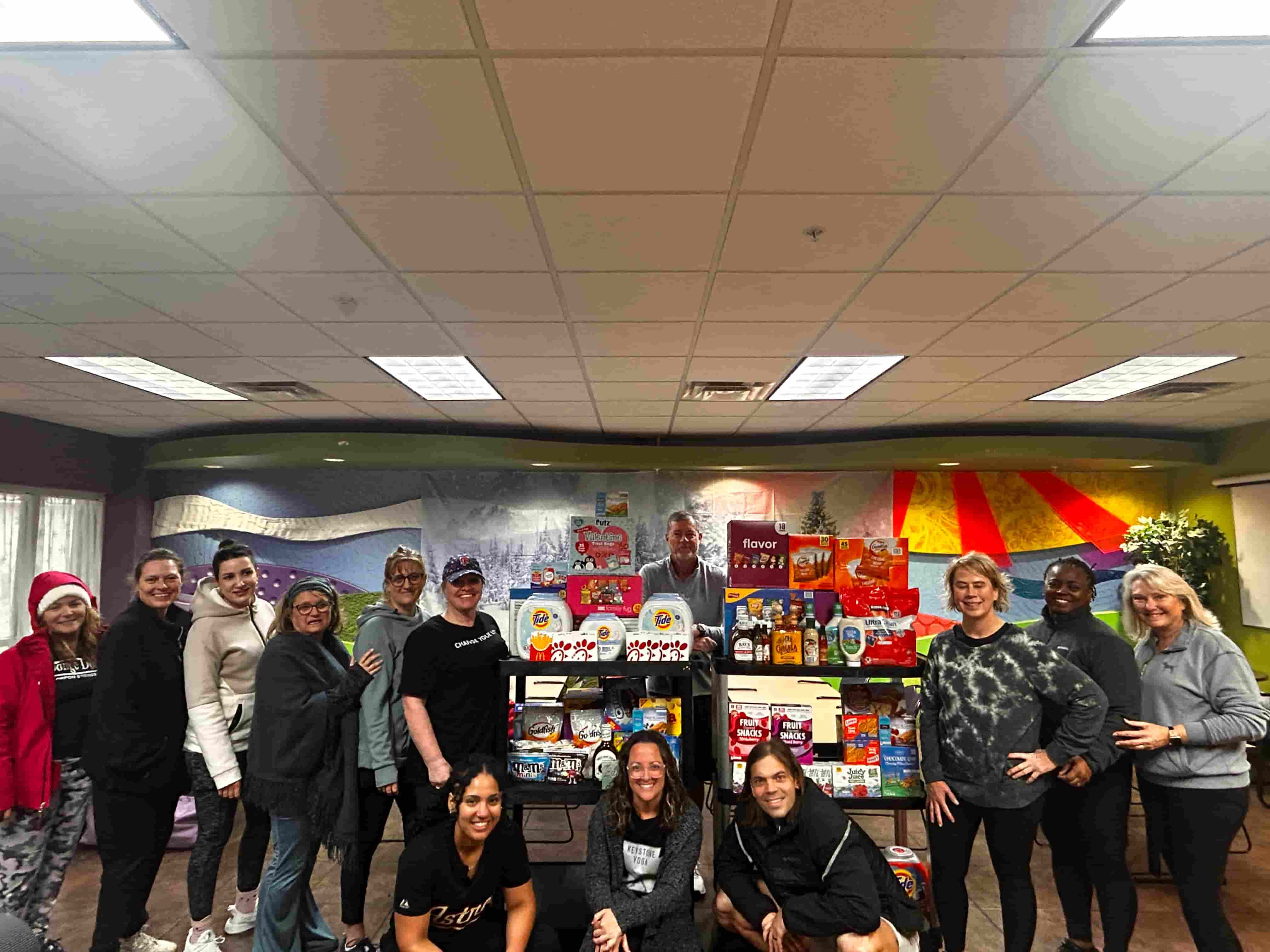 Donations collected for A Kid's Place of Tampa Bay after a community boot camp at Heroes Fitness