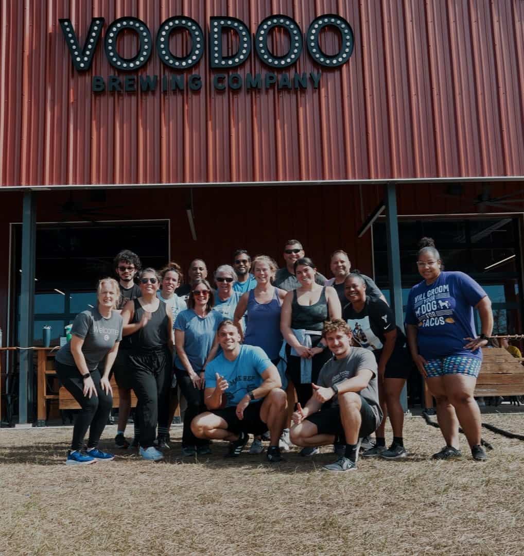 Outdoor boot camp at Voodoo Brewing Valrico, open to the community